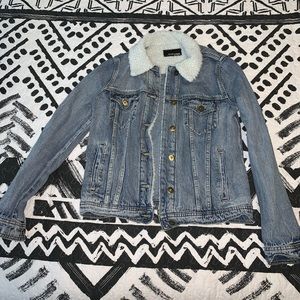 Articles of Society Denim Jacket with Sherpa collar size S